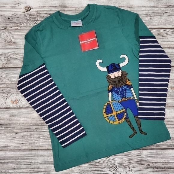 Hanna Andersson Viking Top Organic Cotton Long-Sleeve Top Size 8 (130 cm) - Picture 2 of 12